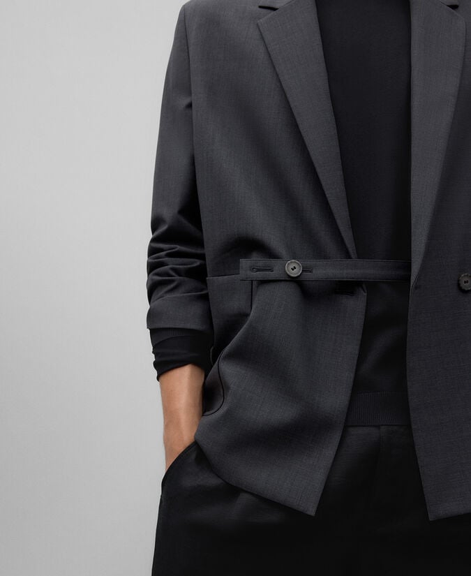 Adolfo dominguez Blazer cruzada gris marengo hombre Liquidación