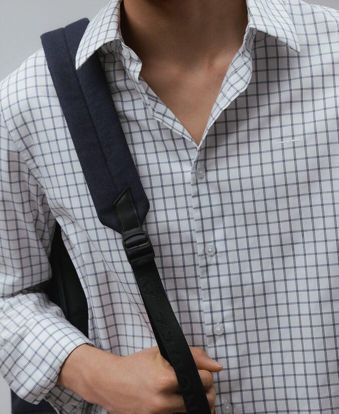 Adolfo dominguez Camisa algodón cuadros azul hombre Ahorra y exporta