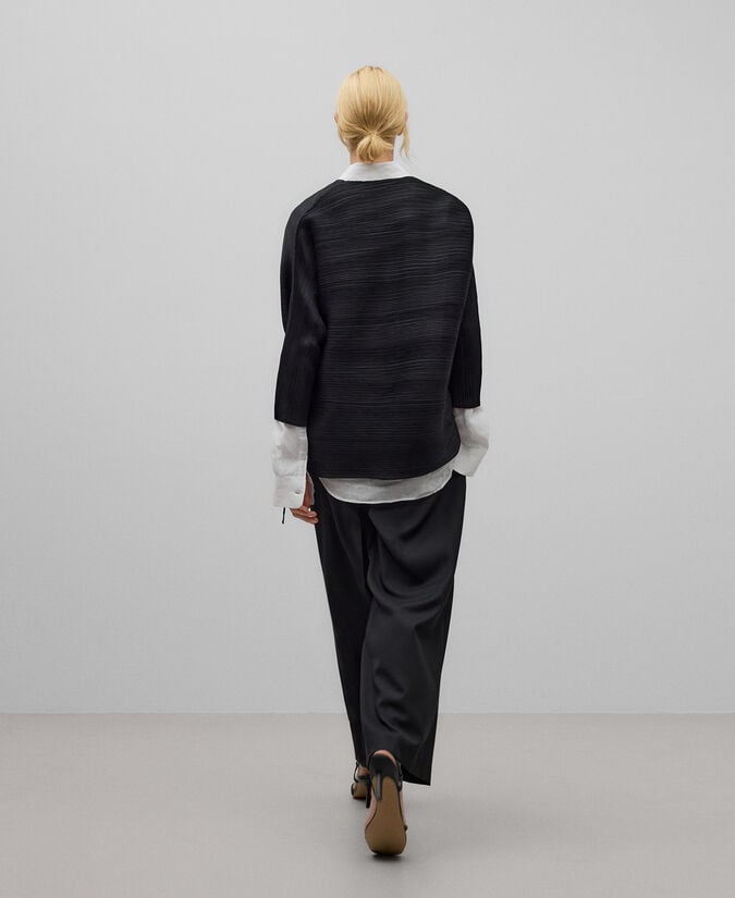 Adolfo dominguez Kimono crinkle negro mujer En oferta