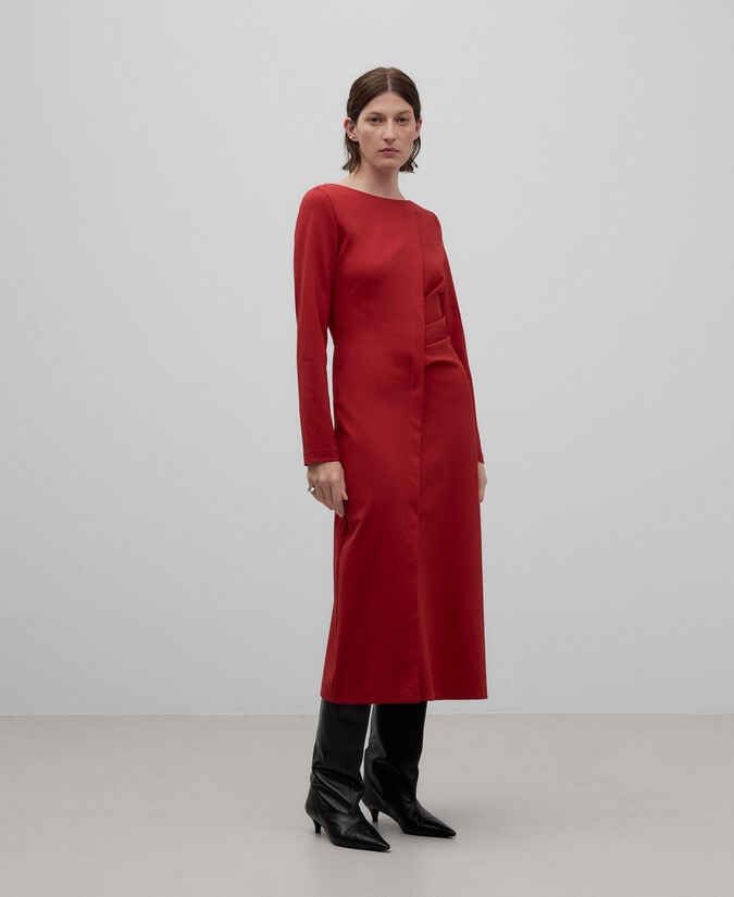 Adolfo dominguez Vestido midi frunce mujer