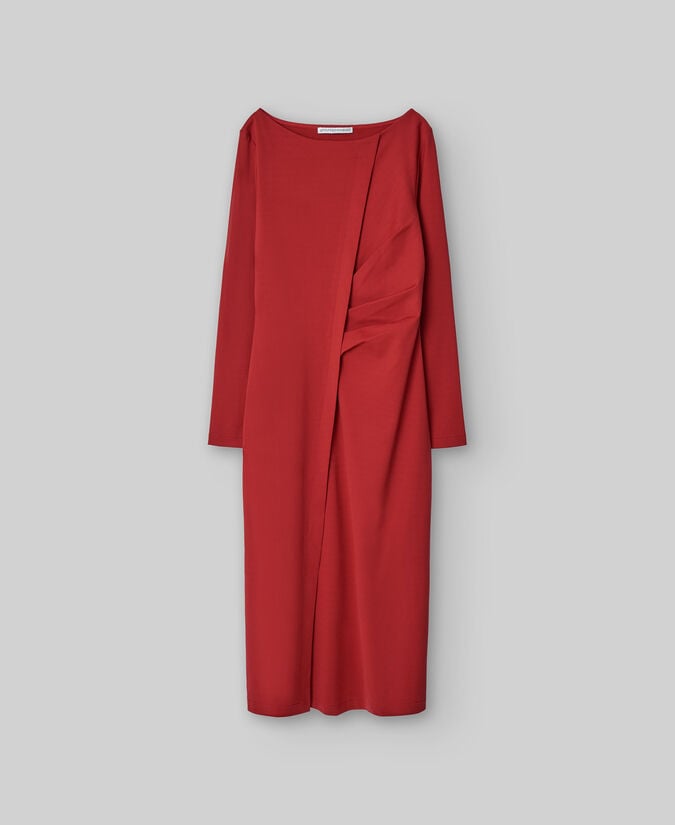 Adolfo dominguez Vestido midi frunce mujer Oferta exclusiva