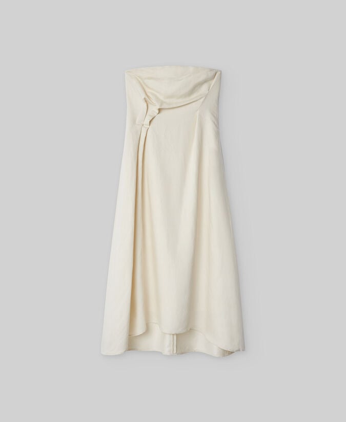 Adolfo dominguez Vestido tejido de lino crudo mujer Ofertas de temporada