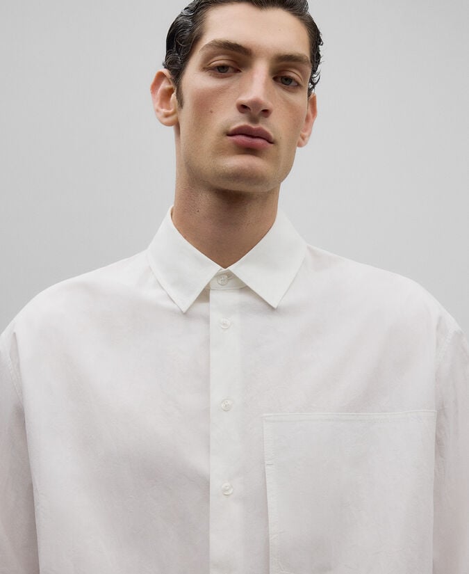 Adolfo dominguez Camisa algodón maxibolsillo hombre Outlet online