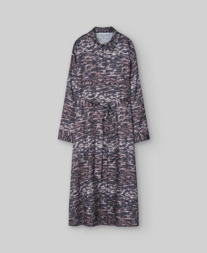 Adolfo dominguez Vestido camisero estampado animal mujer Los más vendidos