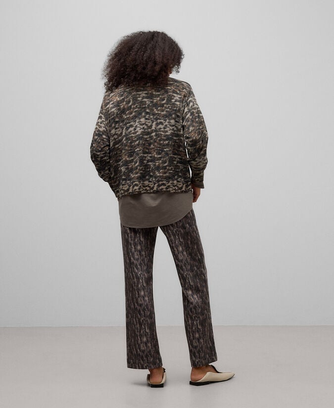 Adolfo dominguez Pantalón antelina estampado animal mujer Tienda