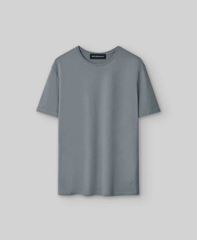 Adolfo dominguez Camiseta rayas en relieve gris hombre Envío gratis