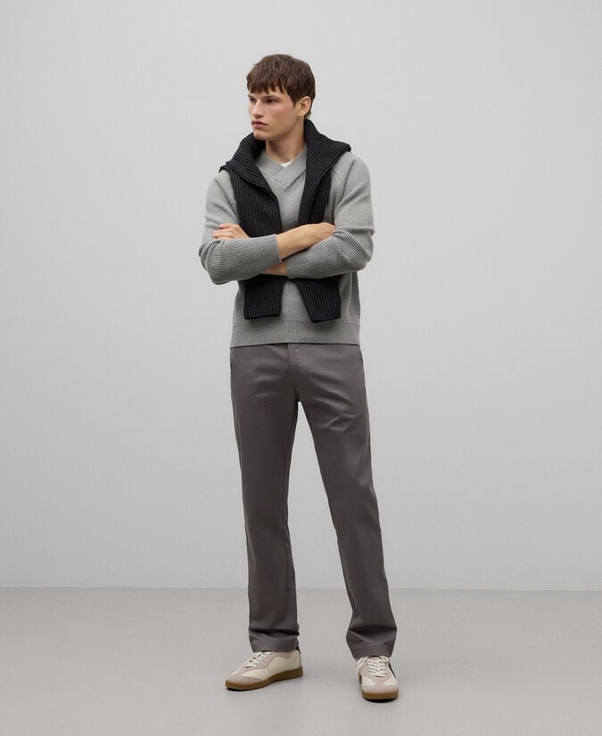Adolfo dominguez Pantalón chino twill de algodón ÚLTIMAS EDICIONES
