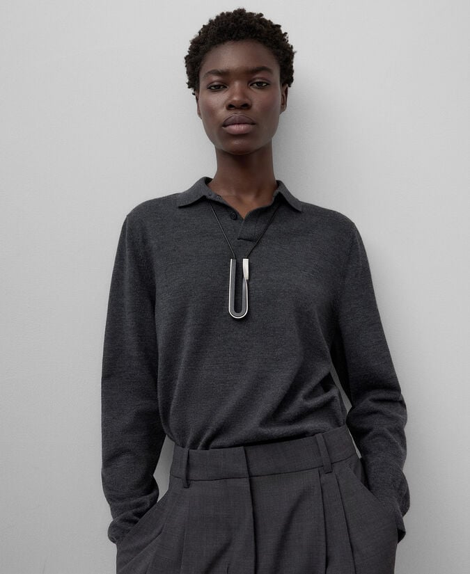 Adolfo dominguez Collar pieza madera y metal mujer Superdescuento