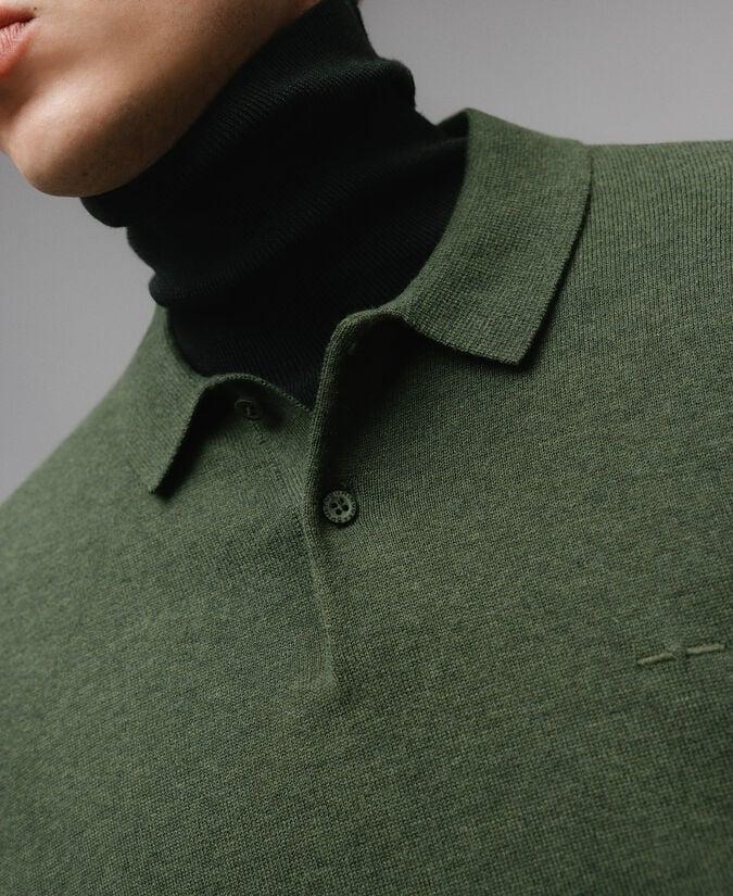 Adolfo dominguez Polo manga larga algodón lana hombre Oferta exclusiva