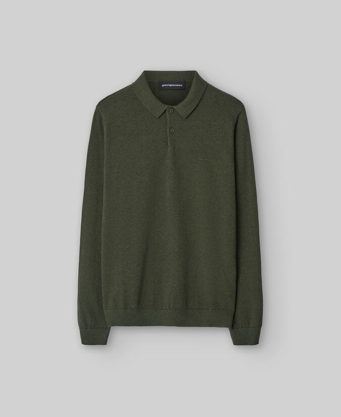 Adolfo dominguez Polo manga larga algodón lana hombre Oferta exclusiva