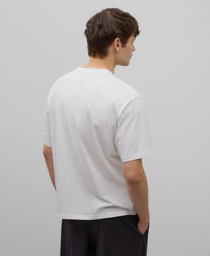 Adolfo dominguez Camiseta blanca logo a contraste hombre En oferta