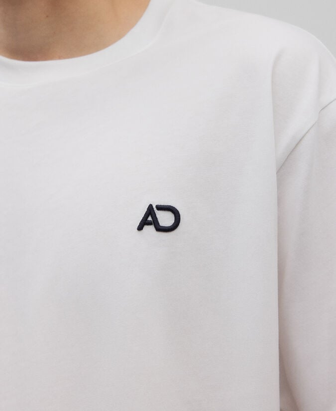 Adolfo dominguez Camiseta blanca logo a contraste hombre En oferta