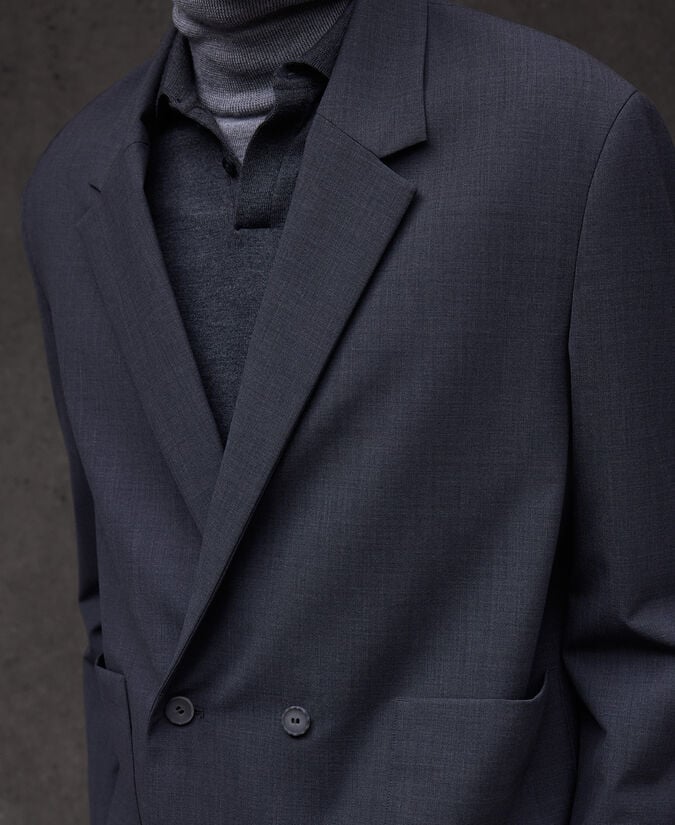 Adolfo dominguez Blazer cruzada gris marengo hombre Superdescuento