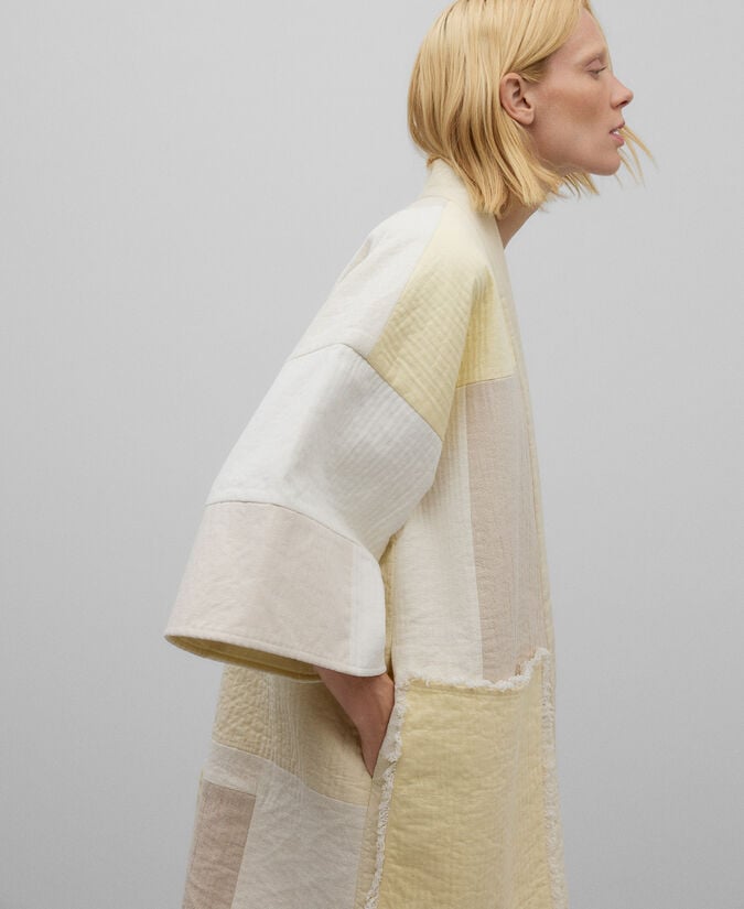 Adolfo dominguez Chaqueta patchwork en algodón mujer Grandes descuentos