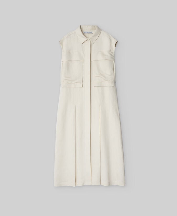 Adolfo dominguez Vestido tejido de lino natural mujer En oferta
