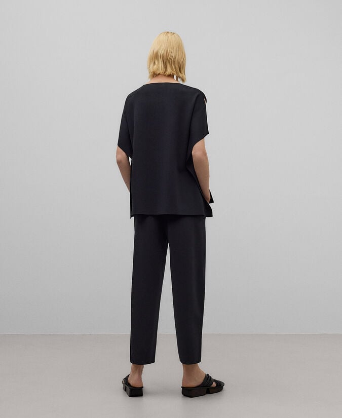Adolfo dominguez Pantalón banana punto goma negro mujer Outlet online