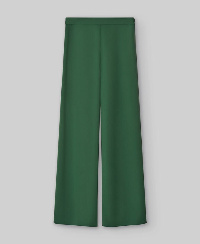 Adolfo dominguez Pantalón pierna ancha verde mujer Oferta especial