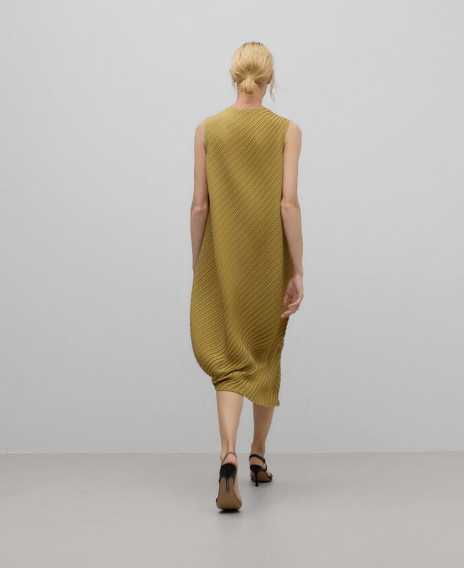 Adolfo dominguez Vestido midi crinkle mujer Solo hoy