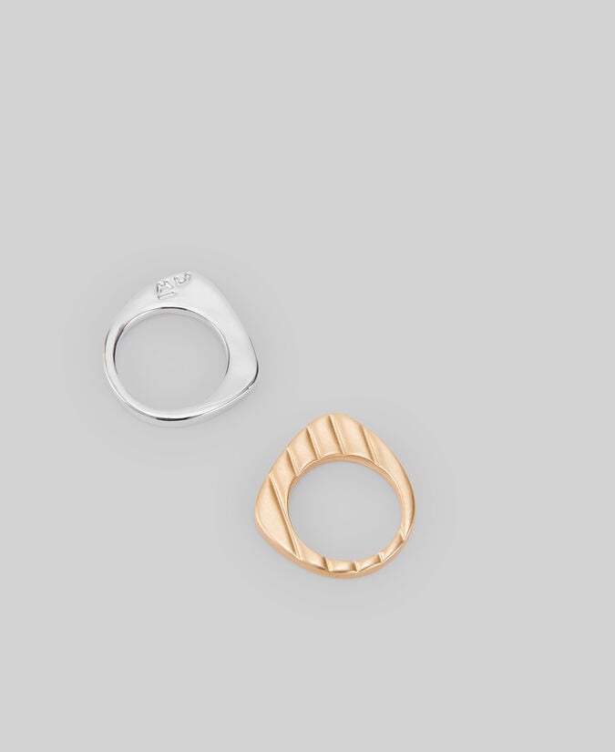 Adolfo dominguez Anillos combinados bicolor mujer Libre de impuestos