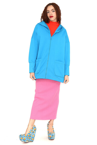 Agatha ruiz de la prada SUDADERA OVERSIZE AZUL NUBE Tienda de fábrica