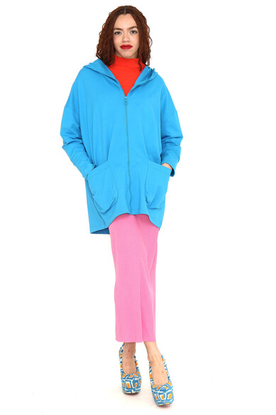 Agatha ruiz de la prada SUDADERA OVERSIZE AZUL NUBE Tienda de fábrica