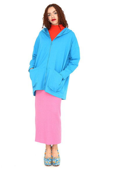 Agatha ruiz de la prada SUDADERA OVERSIZE AZUL NUBE Tienda de fábrica