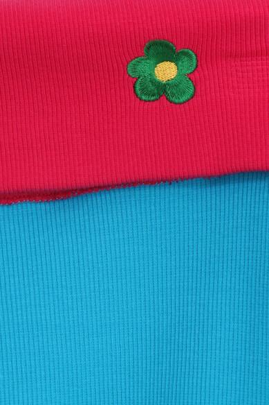 Agatha ruiz de la prada CAMISETA AZUL CUELLO BARCO FUCSIA En oferta