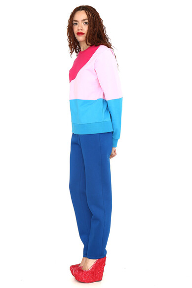 Agatha ruiz de la prada SUDADERA ROSA TOPO FUCSIA Y AZUL Libre de impuestos