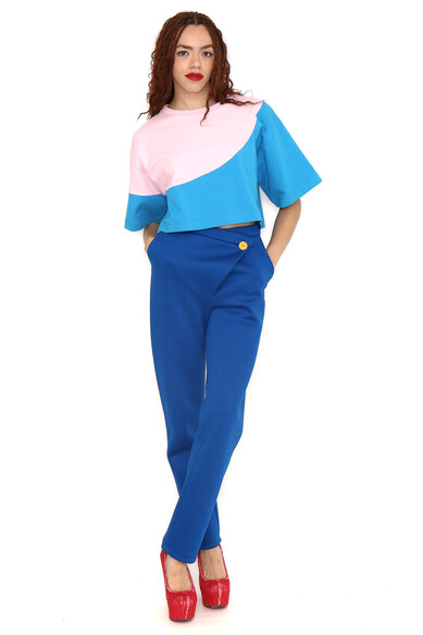 Agatha ruiz de la prada CAMISETA ROSA ONDA AZUL Ofertas especiales
