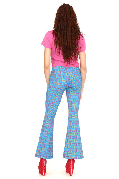 Agatha ruiz de la prada PANTALON FLARE AZUL RAYAS COLORES Outlet online