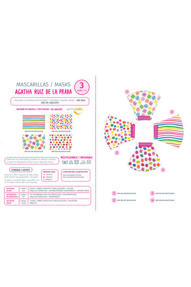 Agatha ruiz de la prada MASCARILLA MARIQUITAS Envío internacional gratuito