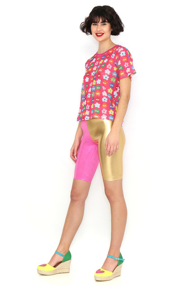 Agatha ruiz de la prada CAMISETA REJILLA FLORES COLORES Grandes ahorros