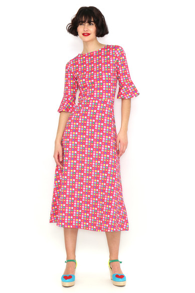 Agatha ruiz de la prada VESTIDO ESTAMPADO FUCSIA Precio ultrabajo
