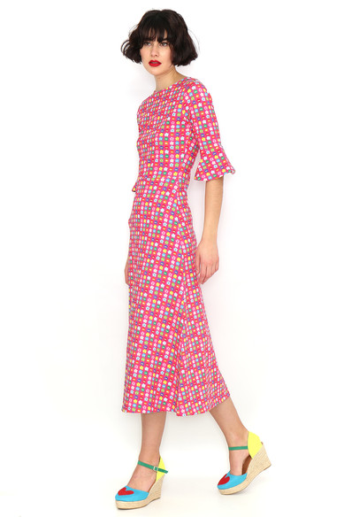 Agatha ruiz de la prada VESTIDO ESTAMPADO FUCSIA Precio ultrabajo