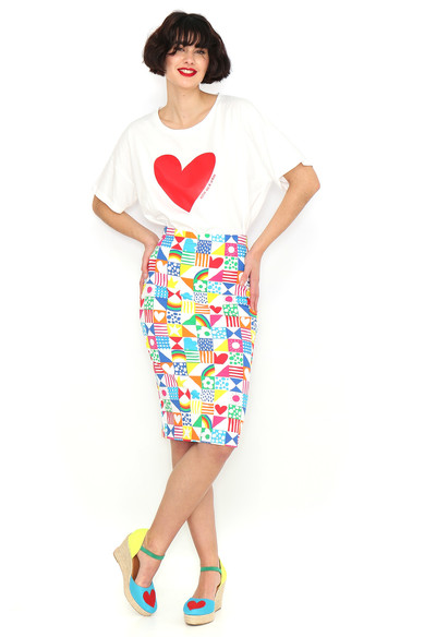 Agatha ruiz de la prada FALDA LAPIZ PATCH Outlet