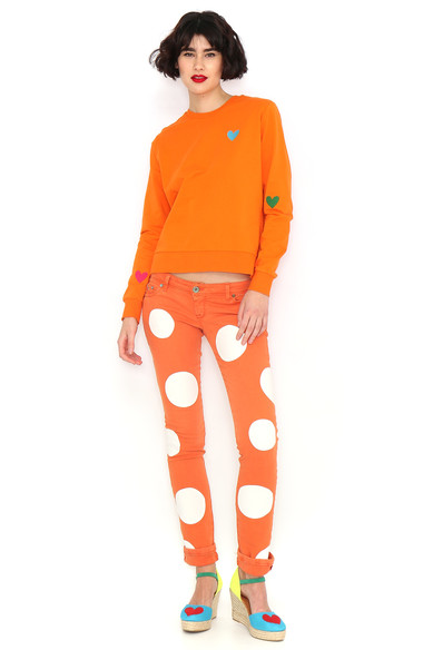 Agatha ruiz de la prada SUDADERA BASICA NARANJA