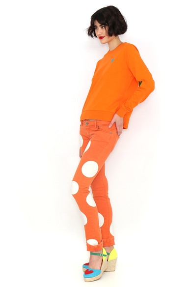 Agatha ruiz de la prada SUDADERA BASICA NARANJA Ofertas