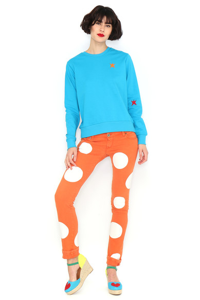 Agatha ruiz de la prada SUDADERA BASICA TURQUESA Venta caliente