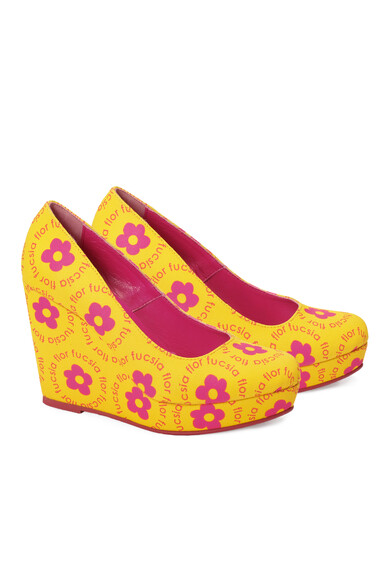 Agatha ruiz de la prada CUÑA AMARILLA FLORES Ventas relámpago