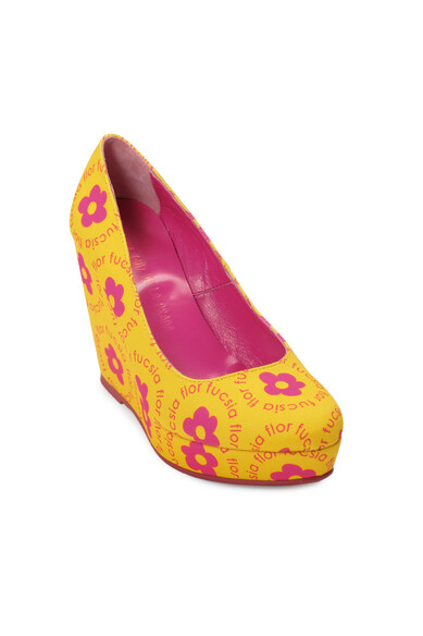 Agatha ruiz de la prada CUÑA AMARILLA FLORES Ventas relámpago