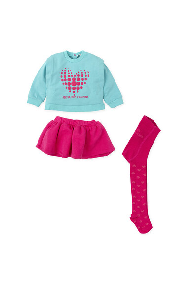 Agatha ruiz de la prada CJNTO FALDA+SUDADERA CORAZON Rebajas top
