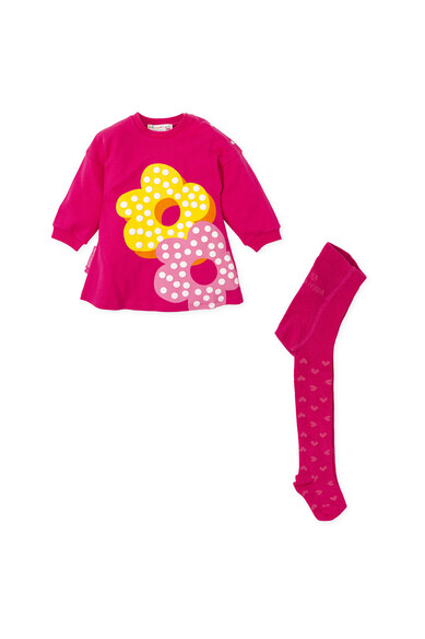 Agatha ruiz de la prada VESTIDO FUCSIA 2 FLORES ÚLTIMAS EDICIONES