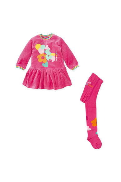 Agatha ruiz de la prada VESTIDO TUNDOSADO FUCSIA ICONOS COLORES Liquidación