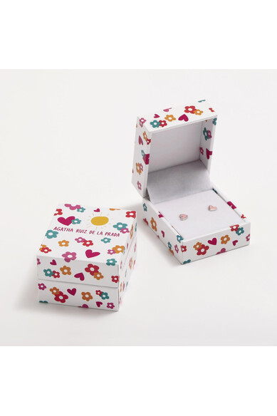 Agatha ruiz de la prada PEND ROSA CORAZON PERLA BAÑO ORO Superdescuento