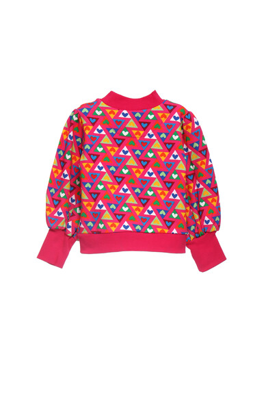 Agatha ruiz de la prada SUDADERA FUCSIA ESTAMPADO ZIGZAG COLORES Oferta especial