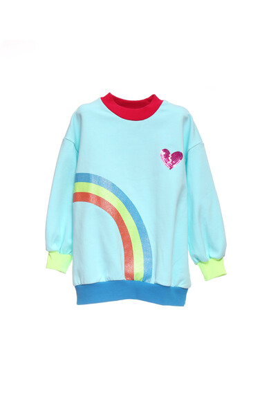 Agatha ruiz de la prada SUDADERA ARCOIRIS CELESTE Últimos 3 días
