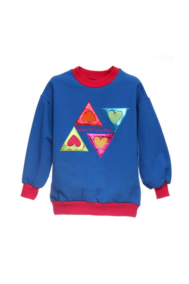 Agatha ruiz de la prada SUDADERA AZUL TRIANGULOS COMPRAR AHORA