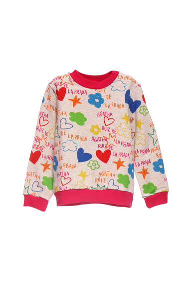 Agatha ruiz de la prada SUDADERA GRIS ICONOS COLORES Último día