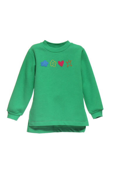 Agatha ruiz de la prada SUDADERA VERDE CORAZON ARP Precio de fábrica