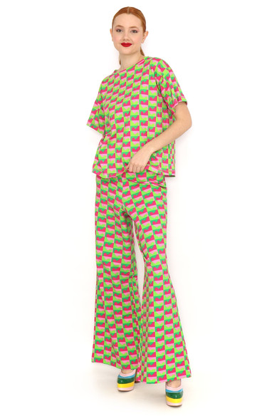 Agatha ruiz de la prada CAMISETA CORAZONES FUCSIA VERDE En oferta